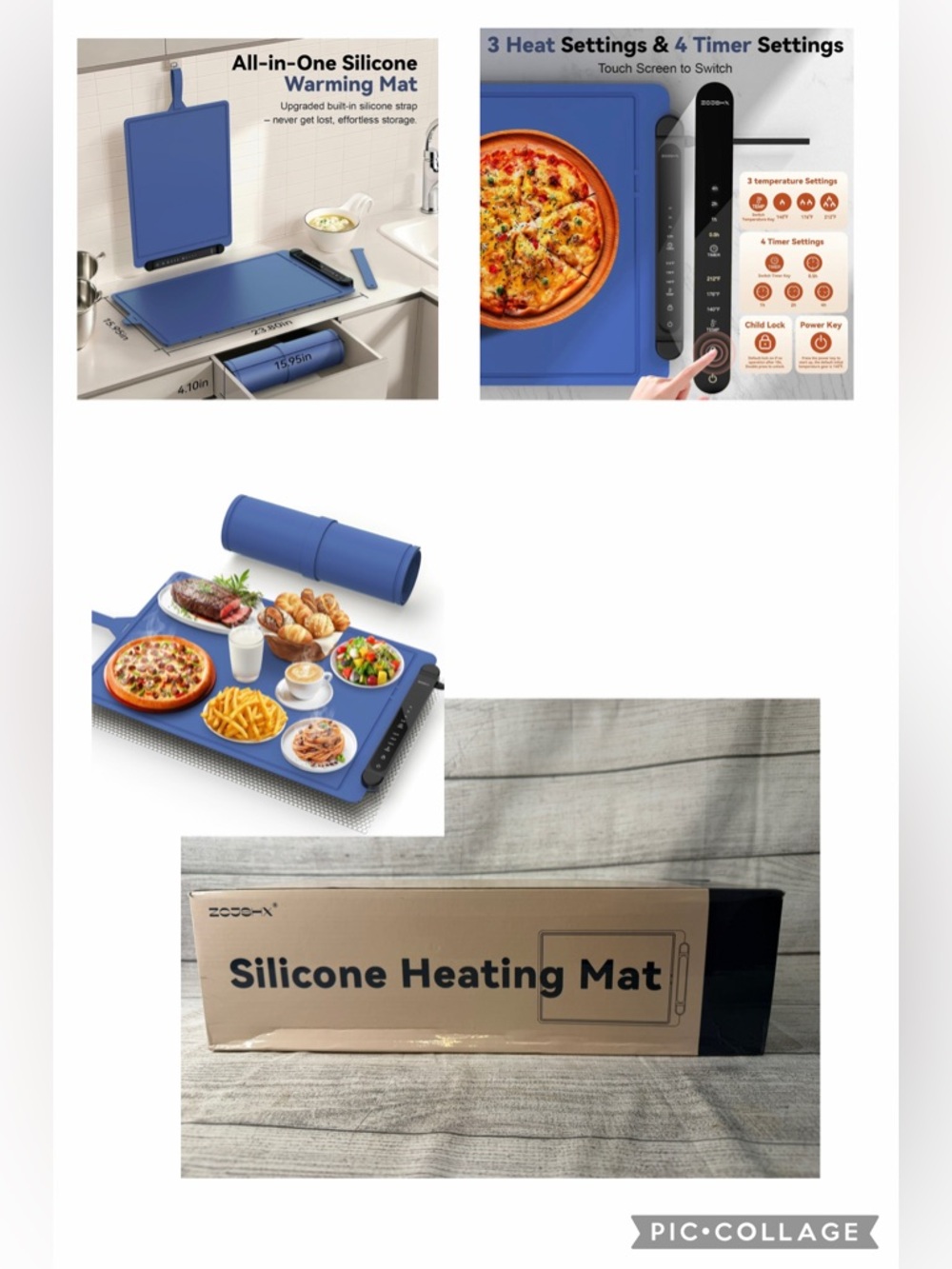 Silicone Heating Warming Mat - green